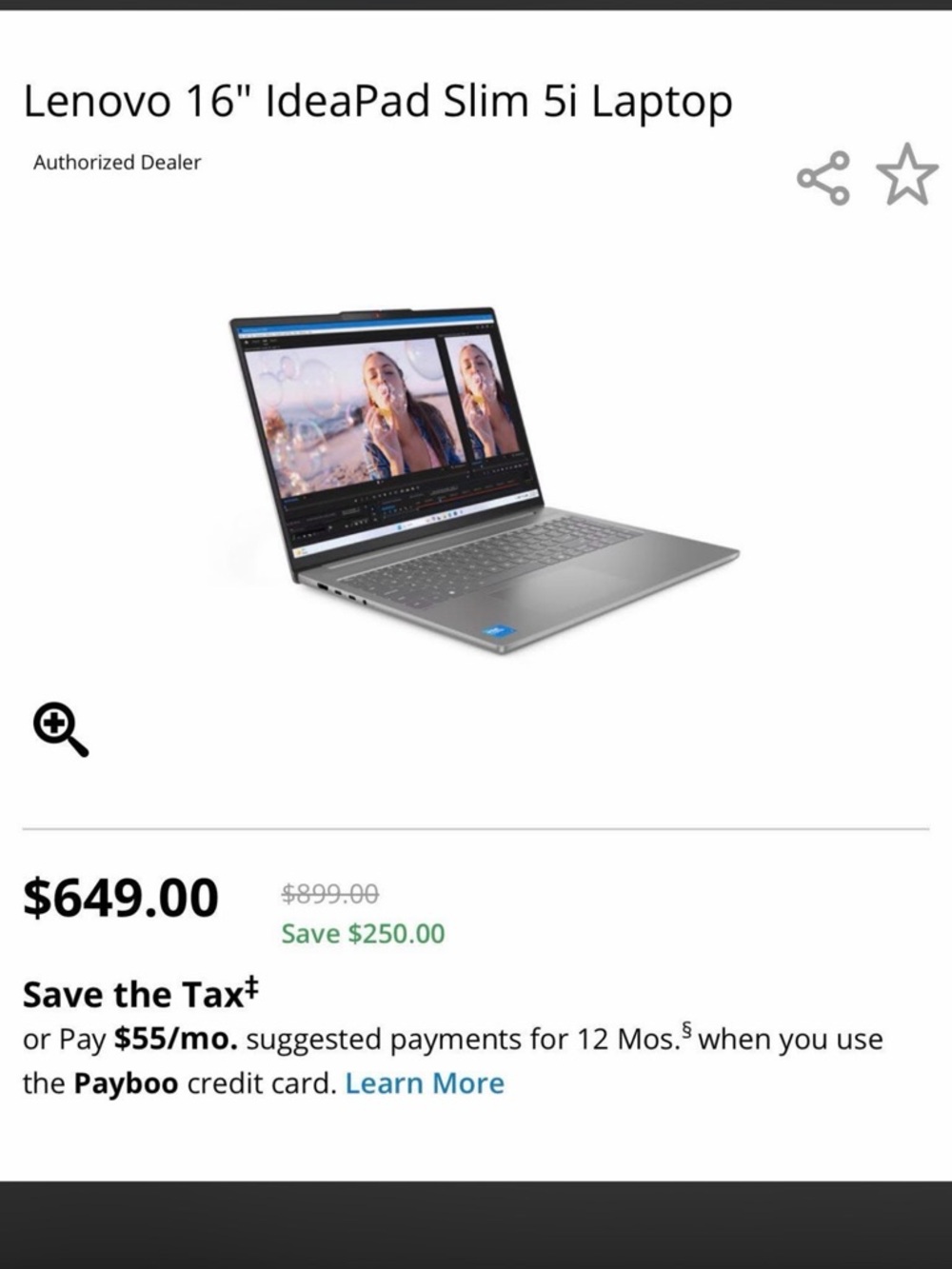 Lenovo IdeaPad Slim 5i Laptop - Silver